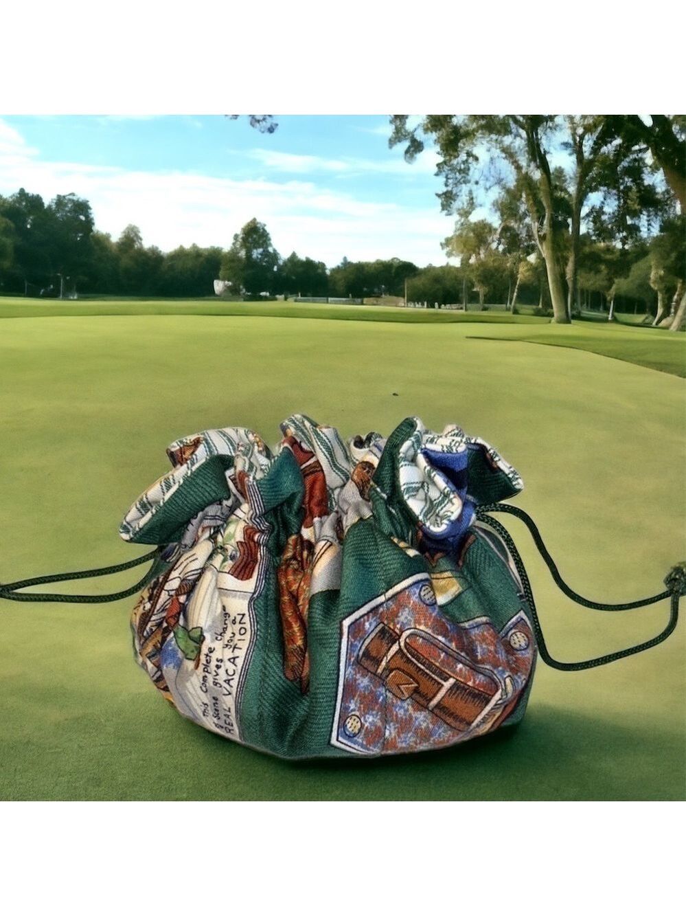 NORDIC House Designs Golf Theme Jewelry Pouch Travel Bag